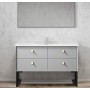 Boston Light Grey Wall Hung Vanity 1200 Cabinet Only